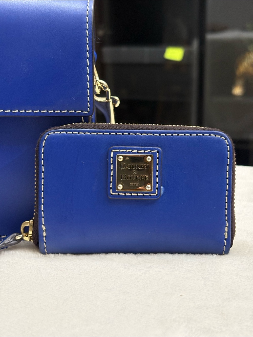 Dooney & Bourke Beacon Small East/West Flap Crossbody – Royal Blue w/ Wallet. - Picture 7 of 16